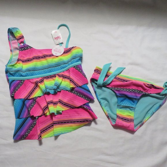 Justice Swim Girls Justice Colorful Tankini Poshmark